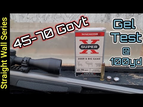 Straight Wall Hunting Cartridge Series: 45-70 100yd GEL Test | Winchester 300gr JHP Super X