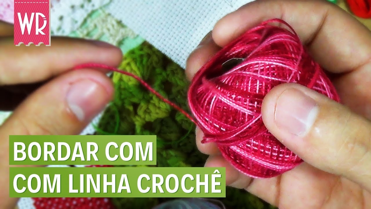 Posso usar linha de crochê para bordar