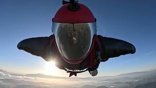 Wingsuit hot air balloon jump!