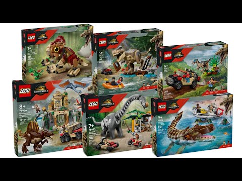 All LEGO Jurassic World Rebirth Sets 2025 Compilation/Collection Speed Build