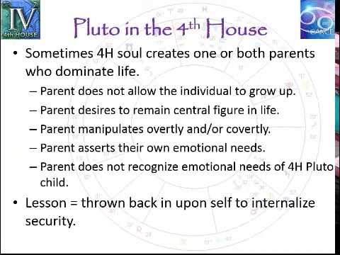 Pluto in the 4th House or the sign of Cancer