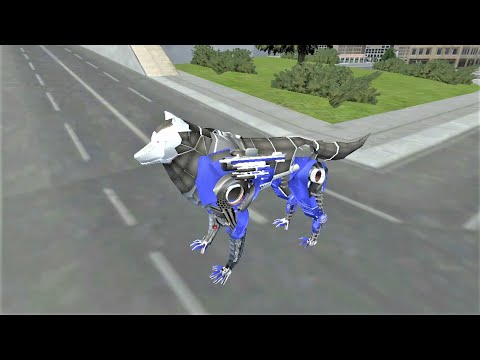 Wolf Robot Transformer attacks enemy robots