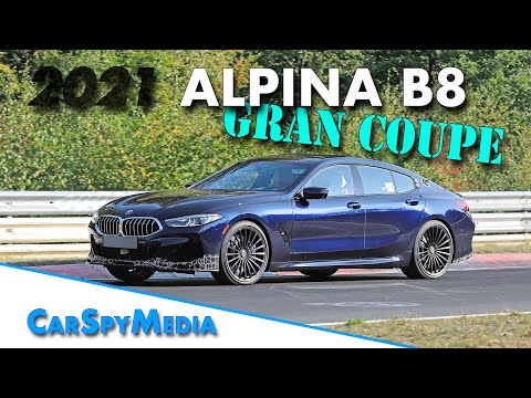 2021 ALPINA B8 GRAN COUPE prototype spied testing at the Nürburgring
