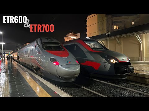 SUPER INCROCIO per i FRECCIARGENTO nella stazione di @BARLETTA ! (w/Stefano Trenitalia)