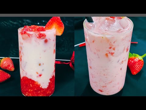 korean Style Strawberry Milk | Easy Strawberry Milkshake Recipe