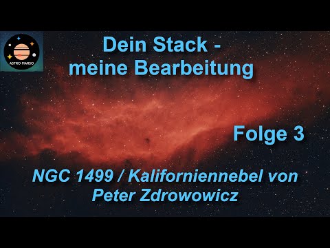 Dein Stack - meine Bearbeitung: Folge 3 | NGC 1499/Kaliforniennebel v. Peter Zdrowowicz | Siril+Gimp