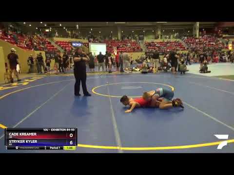 Exhibition 84-93 Lbs Round 5 - Cade Kreamer, OK Vs Stryker Kyler, KS 8a7a