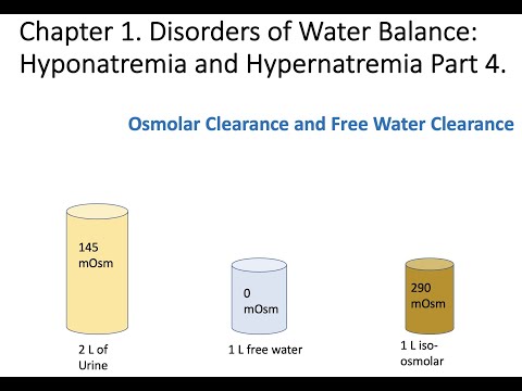 Hyponatremia Part 4. Osmolar Clearance and Free Water Clearance