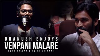 Dhanush enjoys Venpani Malare &amp; Paarthaen Live by RR | Sean Roldan Live in Chennai | Silver Tree