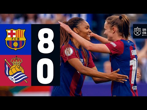 🏆 HIGHLIGHTS I FC BARCELONA 8 vs 0 REAL SOCIEDAD | COPA DE LA REINA CHAMPIONS 🔵🔴