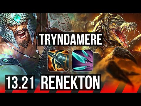 TRYNDA vs RENEKTON (TOP) | 8 solo kills, 1.5M mastery, 600+ games | NA Master | 13.21