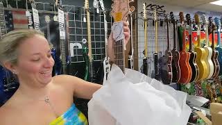 Video thumbnail for Autumn unboxes a Gretsch G5021E Shell Pink $549 by The Zombie Guitar Company
