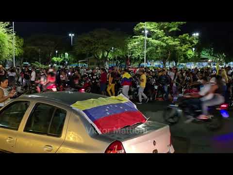 Manifestação em Roraima comemorando a prisão de Nicolás Maduro.