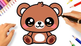 HOW TO DRAW KAWAII TEDDY BEAR EASY AND CUTE 🧸