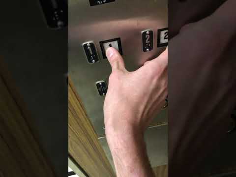 (Final Ride) Busted! Montgomery Square Button Hydraulic elevator at my school