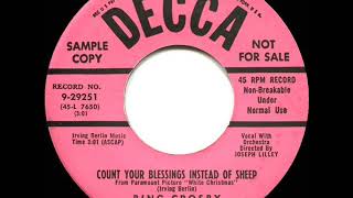 1st RECORDING OF: Count Your Blessings (Instead Of Sheep) - Bing Crosby (1954)