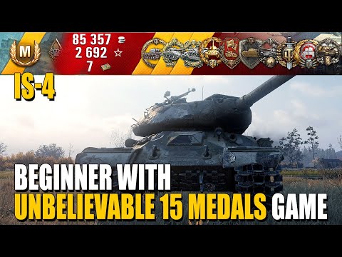 IS-4: Beginner with unbelievable 15 medals game