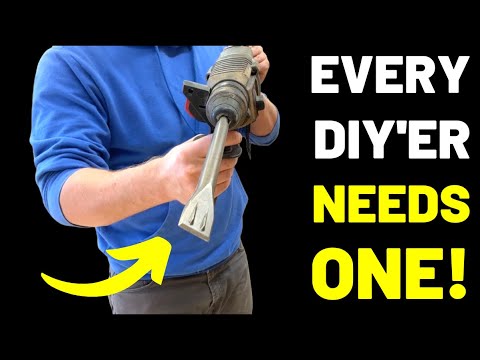 Need A Jackhammer?? Try This Tool + Bit Combo Instead!! (Hammer Drill + Viper Chisel Bit!)