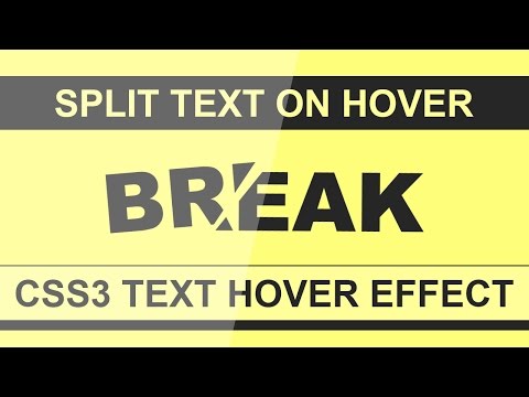 Split Word On Hover Html5 Css3 Hover Effect Pure Css Tutorial