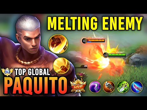 MELTING ENEMY!! TOP GLOBAL PAQUITO GAMEPLAY | PAQUITO BEST BUILD 2023 - MOBILE LEGENDS