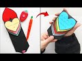 ️DIY Rainbow Heart Love Waterfall Card For Valentine S Day ️