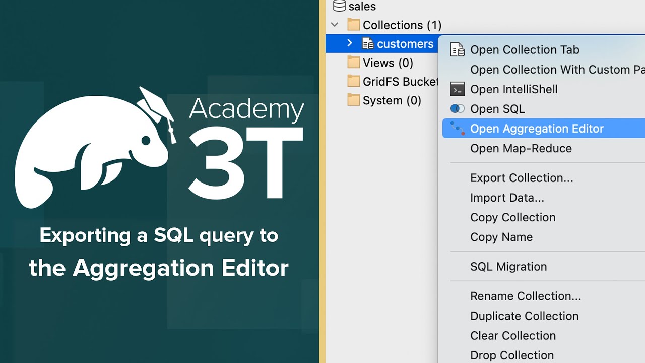 MongoDB 101: Lesson 5, Exercise 2 » Exporting a SQL query to the Aggregation Editor
