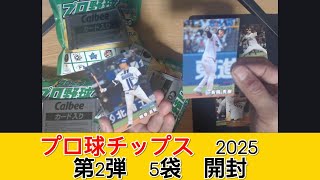 カルビー プロ野球チップス2025 第2弾 5袋　開封 - みづの廃信