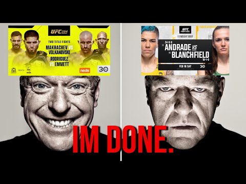I'm done with the UFC. (Andrade vs Blanchfield IN DEPTH predictions)