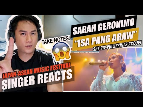 Sarah Geronimo - Isa Pang Araw [Japan-ASEAN Music Festival] | SINGER REACTION