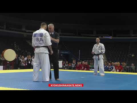 WKO EC 2019, 1/8 -75 Alexis Warth (France, aka) - Mikheil Tsiklauri (Georgia)