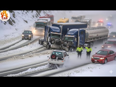 Icy Road Madness Caught on Camera - Winter Chaos #15