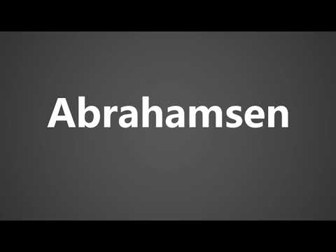 How To Pronounce Abrahamsen
