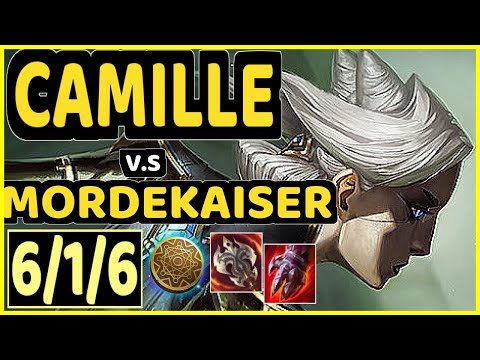 CRASH (CAMILLE) vs MORDEKAISER - 6/1/6 KDA TOP CHALLENGER GAMEPLAY - KR