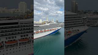 Carnival Sunrise sailing past in Miami! #carnivalcruiseline #carnivalsunrise #cruise #cruiseship