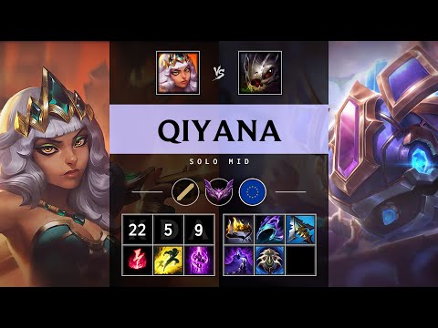 Qiyana Mid vs Kog'Maw: Triple Kill, Dominating - EUW Master Patch 14.20