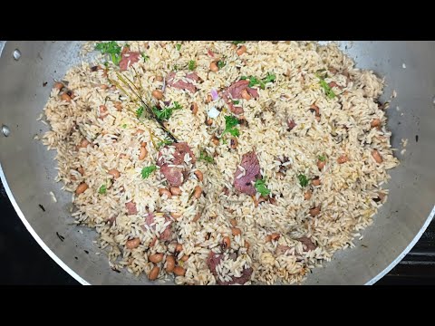 HOW TO COOK BEEF COOK UP RICE,BEST GUYANESE PEAS COOK UP RICE , GUYANESE BLACK EYE PEAS COOK UP
