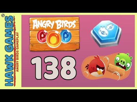 Angry Birds Stella POP Bubble Shooter Level 138 - Walkthrough, No Boosters