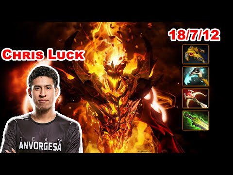 Chris Luck Shadow Fiend Mid VS Queen Of Pain  - DOTA 2 7.27D - MMR - Dota2 Gameplay [Learn To PRO]