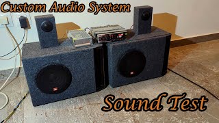 Custom audio system from car audio equipment (Sound test)