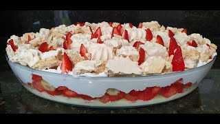 Oba Torta de Morango com Suspiro!!!! Essa vai Chantilly e um creme delicioso! Vem conhecer!