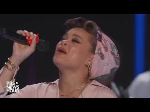 Watch Andra Day's full performance of 'Rise Up' at 2016 DNC