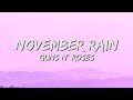 Guns N' Roses - November Rain (Lyrics)