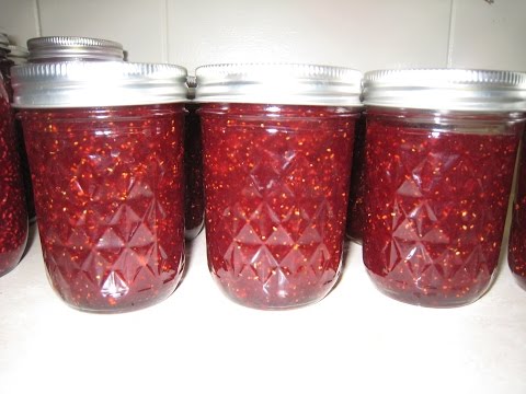 How to make strawberry jam Quick Easy Recipe with Pectin Canning Jars Strawberries Fruit Preserves