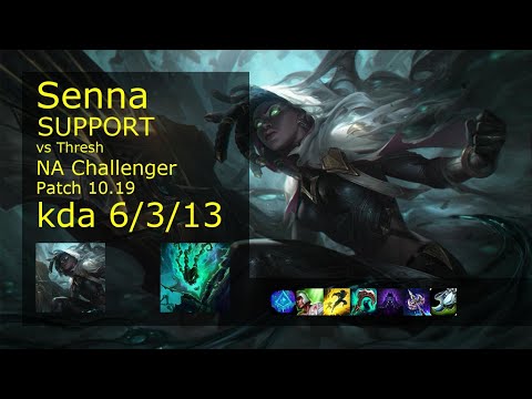 Senna Support vs Thresh - NA Challenger 6/3/13 Patch 10.19 Gameplay
