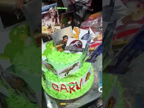 #1.5 kg#cake #dinosaur theme theme cake #7 th birthday boy #checkplaylist #photos#garv birthday #