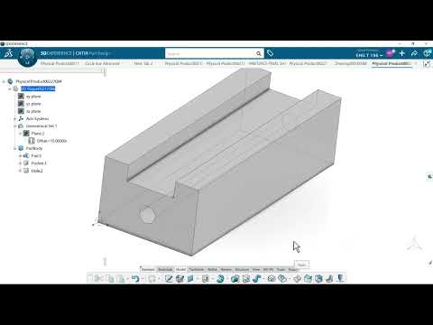 Basic Part Design Model Hole 3D Experience or CATIA V5