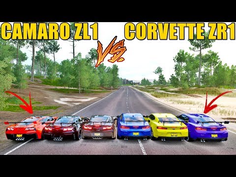 NOVO CAMARO ZL1 1LE VS NOVO CORVETTE ZR1 2019 - QUAL É MELHOR? FORZA HORIZON 4 ONLINE - GAMEPLAY