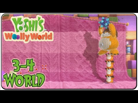 Yoshi's Woolly World 100% Walkthrough World 3-4 Big Montgomery's Bubble Fort