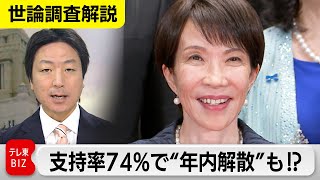 高市内閣支持率74％の好スタートで自民党内には「年内解散の可能性」指摘する声も…【官邸キャップ横堀拓也の世論調査解説】