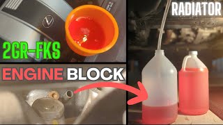 Toyota Lexus Engine Coolant Replacement & Bleeding (2GR-FKS V6) #2gr #coolant #lexusrx